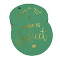 thumbnail image 1 of Inkdotpot Pack Of 100 Love Is Sweet Wedding Favor Paper Tags Craft Real Gold Foil Hang Tags, 1 of 7