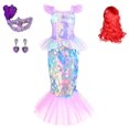 thumbnail image 1 of Vestido de sirena para niña, disfraces de princesa para baile de graduación, fiesta de cumpleaños, vestido de Cosplay de Halloween Fivean unisex, 1 of 2