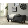 thumbnail image 2 of Acme Furniture Black Bench With Storage 96438, 2 of 6