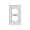 thumbnail image 2 of Hubbell NPJ8W White Mid-Size Single Gang Duplex Receptacle Wall Plate, 2 of 4