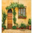 thumbnail image 3 of Ambesonne Garden Duvet Cover Sets, Plants and House Door, 2-Twin, Pale Orange Fern Green, 3 of 4