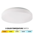 thumbnail image 4 of WAC Lighting Blo 15" 1-Light LED 5-CCT Energy Star Aluminum Flush Mount in White, 4 of 4