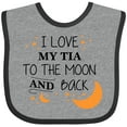 thumbnail image 3 of Inktastic I Love My Tia to the Moon and Back Boys or Girls Baby Bib, 3 of 4