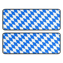 Kitchen Rugs Sets Of 2,Blue White Checkerboard Checkered Pattern Anti Fatigue Kitchen Mat Rugs Non Slip Washable,Decorative Kitchen Floor Mats for Kitchen,Sink,Laundry,17"x47" 17"x47"
