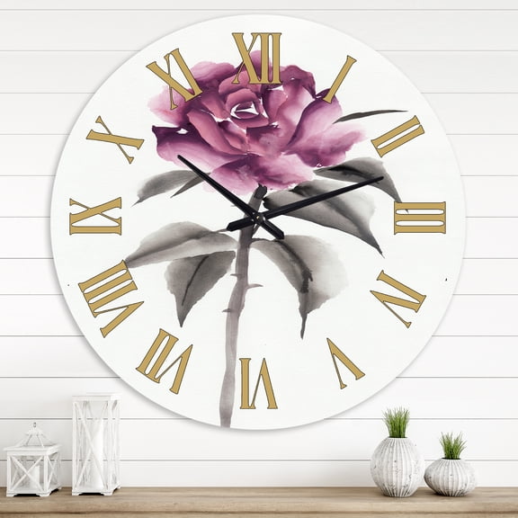 Designart 1 in Quartz Traditional Wall Clock