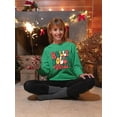 thumbnail image 2 of Holly Jolly Vibes - Christmas Cheer Women's Sweatshirt, 2 of 4