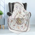 thumbnail image 4 of Zodiac Soft Flannel Fleece Throw Blanket, Western Chart with All Signs Aries Virgo Leo Taurus Libra Mystique Fate Calendar, Cozy Plush for Indoor and Outdoor Use, 70" x 90", Multicolor, by Ambesonne, 4 of 5