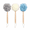 grey,white,blue, variant on Loofah Back Scrubber for Shower, Wooden Long Handle Bath Sponge Lufa Shower Brush, Soft Nylon Mesh Back Cleaner Washer, Women & Men Exfoliating Luffa Pouf on a Stick for Body