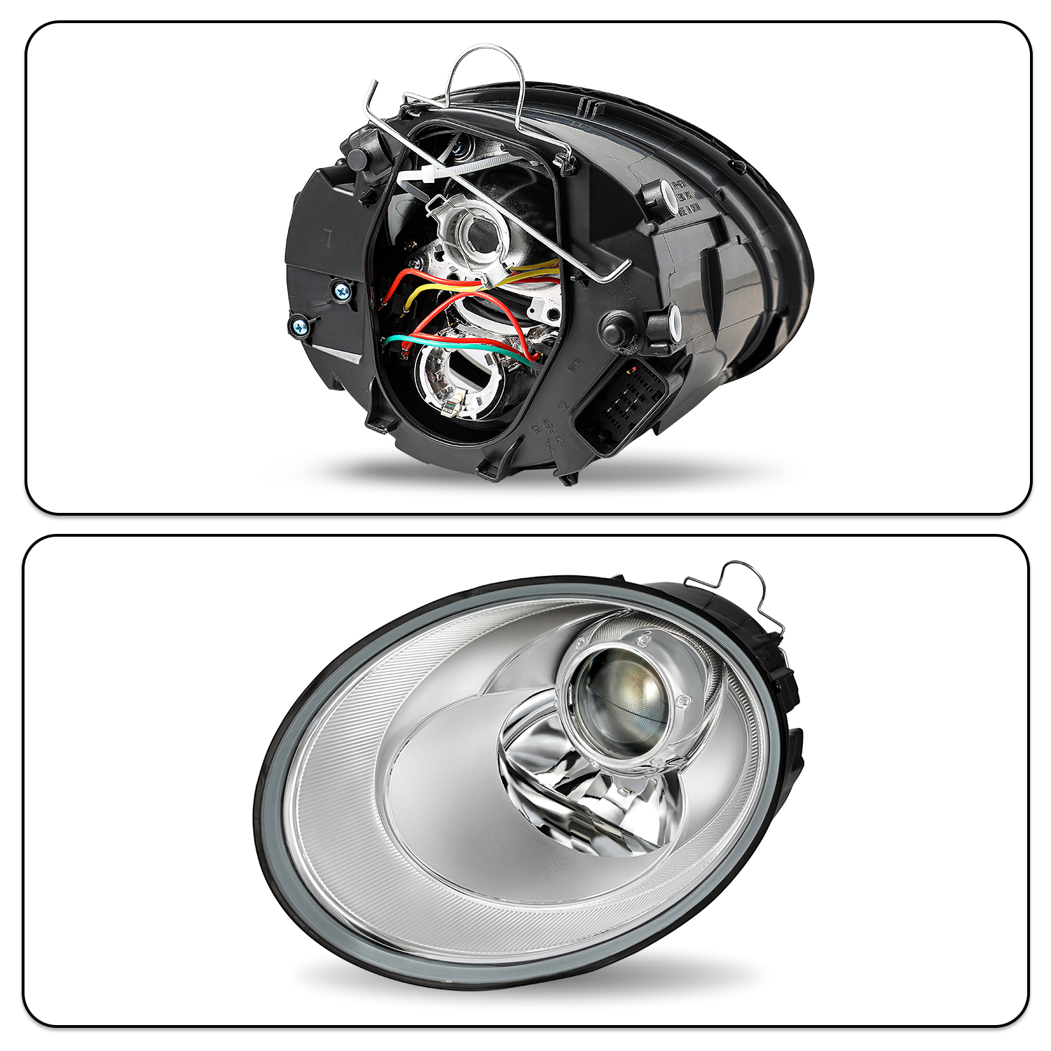 For 2006-2010 Volkswagen VW Beetle Halogen Projector Headlights Set Left & Right