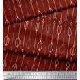 thumbnail image 3 of Soimoi Red Silk Fabric Arrows Arrow Print Fabric by Yard 42 Inch Wide, 3 of 3