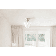 thumbnail image 3 of (3 pack) BHG clear Semi-Flushmount light, Satin Nickel, 1 ST19 60W Eqv bulb included, 3 of 11