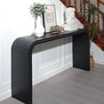 thumbnail image 2 of Black Wood 59in Console Table with Wood Beads - Ideal for Entryway, Hallway, Living Room, 2 of 5