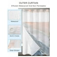 thumbnail image 2 of No Hook Shower Curtain with Snap in Liner,Blue Waves Bohemian Beach Sand Waterproof Bath Curtain Double Layers with See Through Top Window,Summer Coastal Nautical Hotel Shower Curtains 72x72in, 2 of 9