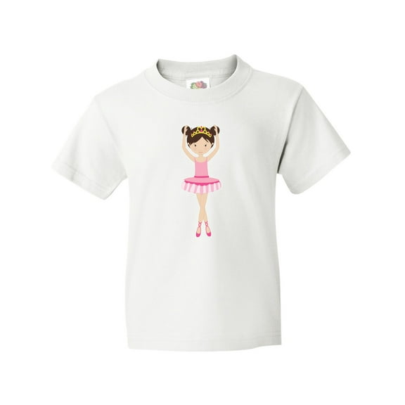 Inktastic Ballerina with Two Buns Youth T-Shirt