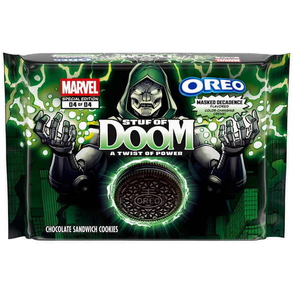 MARVEL OREO Stuf of Doom Chocolate Sandwich Cookies, Special Edition, 10.68 oz