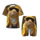 thumbnail image 1 of Fotbe Heavy Metal Style Guinea Pig Pijama Estampada de 2 Piezas para Niños – Ropa de Dormir de Manga Corta Cómoda para Niños y Niñas, Camiseta y Shorts de Algodón-Large, 1 of 6