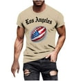 thumbnail image 3 of UVEASISHA Football T Shirts for Men Game Day Short Sleeve Crewneck Graphic Tees Big and Tall Casual Slim Fit Workout Shirt Fashion Streetwear Tshirts Khaki 3XL, 3 of 6
