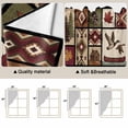 thumbnail image 5 of Country Patch Plaid Swag Curtains for Kitchen/Bedroom/Living Room, Brown Farmhouse Retro Bear Deer Cabin Scalloped Curtains 63 Inch Long, Window Swag Topper Curtains Valances 2 Panels Set 36"x63", 5 of 8