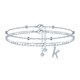 thumbnail image 1 of Pulsera Ursteel chapada en oro de 14 quilates con iniciales ajustables., 1 of 7