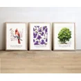 thumbnail image 2 of Illinois State Bird Northern Cardinal, State Tree White Oak, State Flower Violet, Set of 3 Poster Prints, Wall Art home Décor, 2 of 8