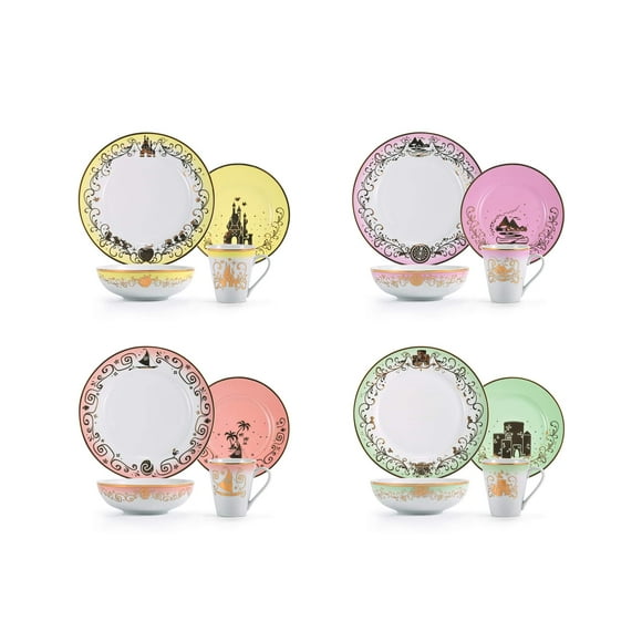 Juego de vajilla Ukonic Disney Princess, 16 piezas, cerámica