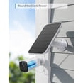 thumbnail image 2 of Panel solar eufyCam certificado de seguridad eufy, compatible con eufyCam, fuente de alimentación continua, panel solar de 2,6 W, IP65 resistente a la intemperie para vigilancia en exteriores y carga, 2 of 5