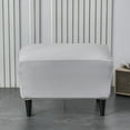 thumbnail image 3 of AUQ 2Pcs Ottoman Cover,Washable Rectangle Footstool Cover,Tight Edge Ottoman Slipcovers,Mint Green, 3 of 4