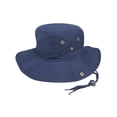 thumbnail image 1 of BRUSHED TWILL AUSSIE HAT WITH SIDE SNAPS AND CHIN CORD, Navy Medium, 1 of 1