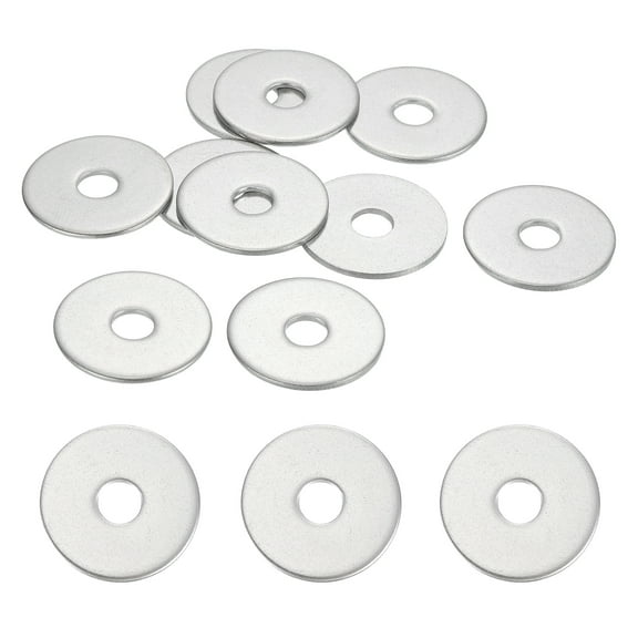 10 Pcs M6.5 304 Stainless Steel Flat Washers 6.5mm ID 25mm OD 1.5mm Thick, Silver