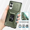thumbnail image 5 of Allytechgroup Samsung Galaxy S25 Edge Case, Sliding Camera Lens Cover Military Grade Protection Stand Bracket Bumper Rugged TPU PC Phone Case for Samsung Galaxy S25 Edge, Darkgreen, 5 of 8