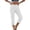 White, variant on MHOSTAFH Women's Cotton Linen Capris Lightweight Summer Elastic Waisted Split Side Cropped Trouser Casual Sports Capri Pants with Pockets