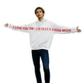 thumbnail image 2 of Valentines Hoodies for Men Women 2026 Casual Long Sleeve Valentines I Love You This Much Sweatshirt with Pockets for Couples, 2 of 6