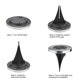 thumbnail image 4 of Solar Garden Lights Outdoor Ground Lights Ip65 Waterproof 4 Pcs 4 Led, Warm Light, 4 of 5