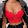 thumbnail image 2 of Tank Tops for Women,Fashion Lace Mesh Corset Tube Top Camisole with Backless Street Style Design,Camisole Tops for Women,Red,L, 2 of 9