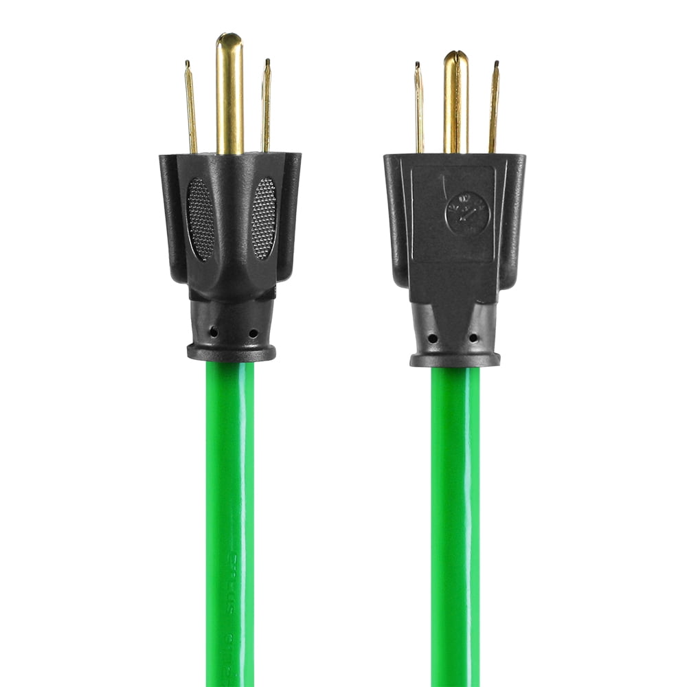 Hyper Tough 25 ft 16 AWG 3-Prong Single Outlet Outdoor Extension Cord, Hi-Vis Green, 125V 13A