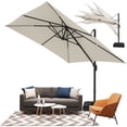 thumbnail image 5 of HOTEEL 10ft Patio Umbrella Outdoor Square Large Cantilever Windproof Offset and Heavy Duty Sun Umbrella for Garden Deck Pool, Beige, 5 of 11