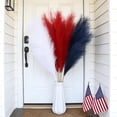 thumbnail image 6 of Kbndieu 15pcs Red White and Blue Pampas Grass Decor 21.6 Inch Faux Pampas Grass Bulk Flower Arrangement and Vase Filler for Home Wedding Living Room 4th of July Patriotic Party Decorations, 6 of 7