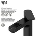 thumbnail image 5 of VIGO Amada Single Handle Single-Hole Bathroom Vessel Faucet in Matte Black, 5 of 11