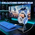 thumbnail image 5 of Wantek V10 Cat Ear Style Gaming Headset with comfortable fit and vibrant RGB lighting, Hi-Fi Sound - Blue, 5 of 6
