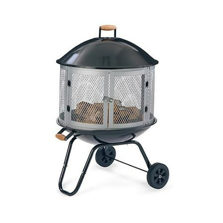 Well Traveled Living 01471 Bonfire Fire Pit With Wheels Porcelain