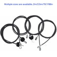 thumbnail image 3 of Eigraketly Cable de gimnasio ajustable Cable de gimnasio Cuerda de alambre con hebillas Cable de ejercicio portátil Cuerda de acero resistente Cable de Gimnasios en casa Negro 2.5 millones Eigraketly OD010758-01, 3 of 5