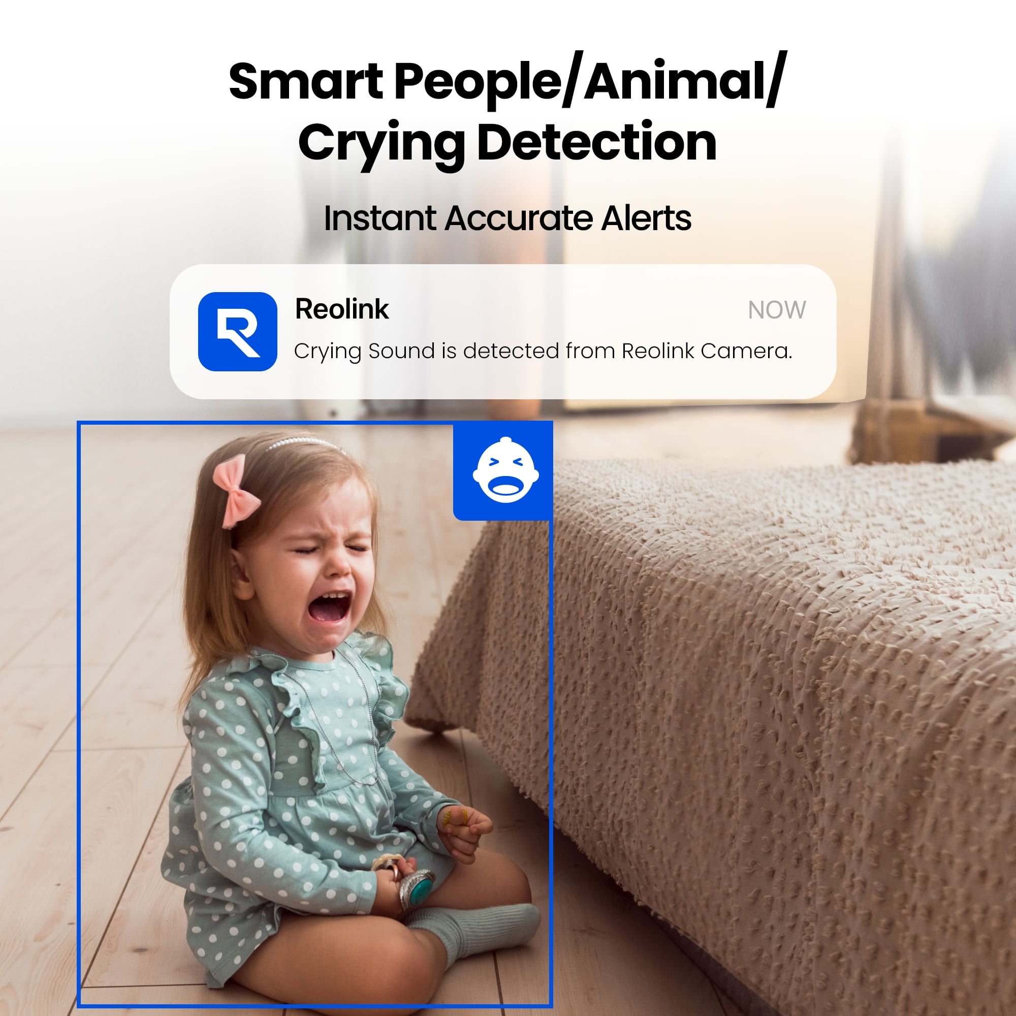 Reolink E1 Pro 5MP Indoor Surveillance Security IP Camera Wi-Fi Wireless Pet/Baby Monitor 2-Way Talk