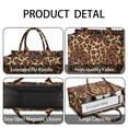 thumbnail image 4 of Large Capacity Tote Bag,Orange and Brown Leopard Pattern Handbag Fashion Luxury Tote Bag,15.7"x13"x 5.1" Inches,Laptop Compatible, 4 of 6