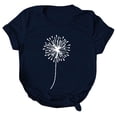 thumbnail image 1 of Chemises d'Été pour Femmes Manches Courtes Imprimé Tee Ample Col Rond Blouse Hauts d'Été pour Femmes Marine m, 1 of 5