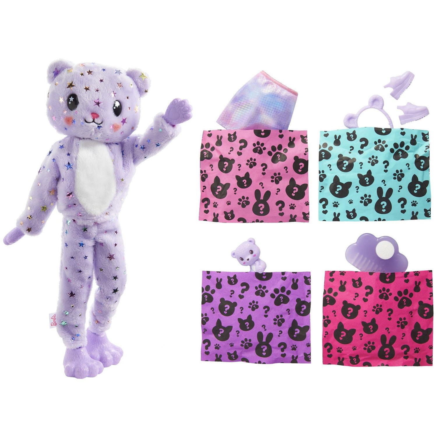 Barbie-Poupée Cutie Reveal Série Fantasy-Costume d’ours en peluche