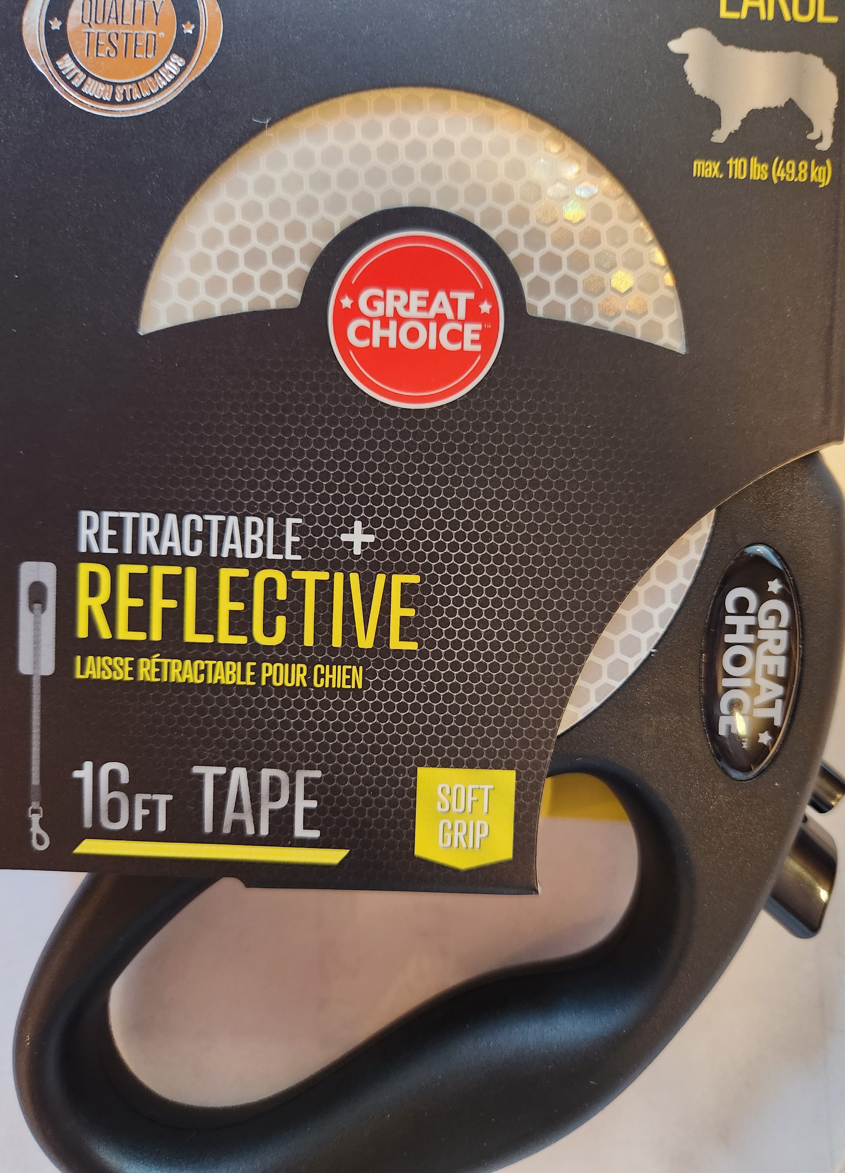 Great Choice Retractable Reflective Dog Leash for Large Dogs up to 110