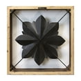 thumbnail image 3 of Stratton Home Decor Décoration Murale Fleur en Métal Encadrée, Gris, 3 of 6