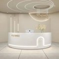 thumbnail image 3 of Cashier Table Reception Desk Counter Check Out Counter Supermarket Reception Desk Front Desk Empfangstheke Reception Furniture My Lux Decor Round, 3 of 6