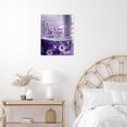 thumbnail image 4 of Purple Daisy Wall Art White Purple Floral Bathtub in Bathroom with Butterfly Canvas Wall Art Rustic Floral Framed Wall Art for Living Room Bedroom Bathroom Home Decor Ready to Hang,8x10 Inches, 4 of 7
