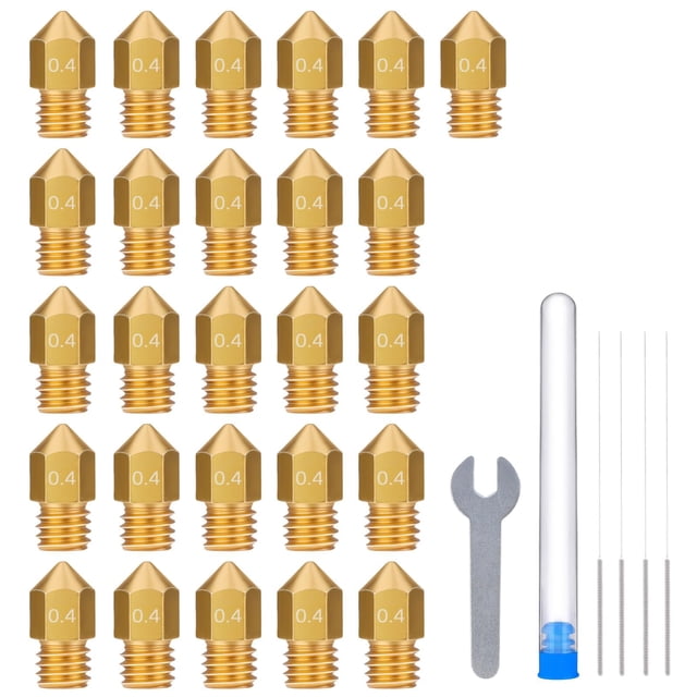 Kit de boquillas ELEGOO MK8 de 0,4 mm de latón para impresora 3D Neptune